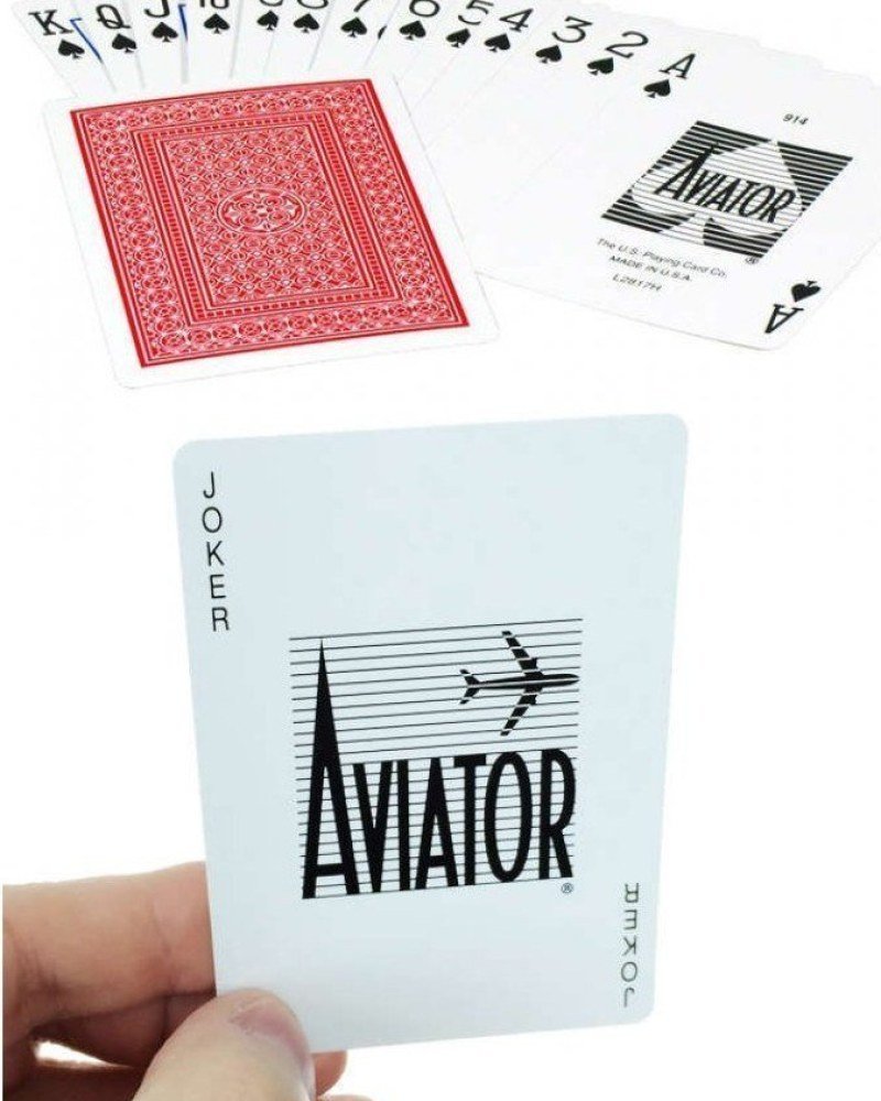 12 Decks Aviator Playing Cards – Red & Blue, Poker Size, Jumbo Index